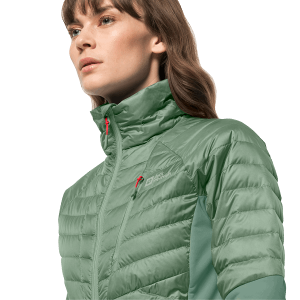 Jack Wolfskin Nebelhorn Dons Hybride Merken Graniet Groen Voor Dames