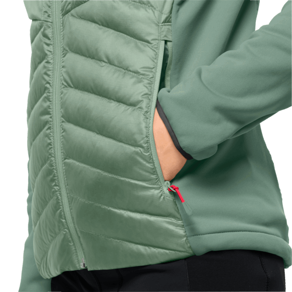 Jack Wolfskin Nebelhorn Dons Hybride Merken Graniet Groen Voor Dames