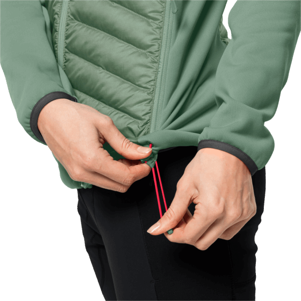 Jack Wolfskin Nebelhorn Dons Hybride Merken Graniet Groen Voor Dames