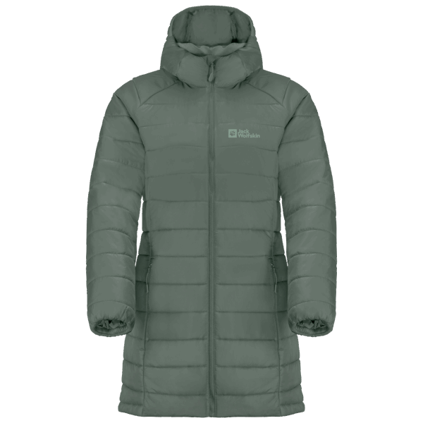 Merken Hedge Green Jack Wolfskin Geïsoleerde Bergland Jas Voor Dames