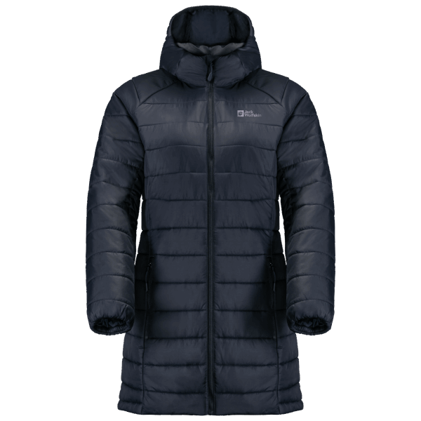 Originele Nachtblauwe Geïsoleerde Bergland Jas Jack Wolfskin Voor Dames