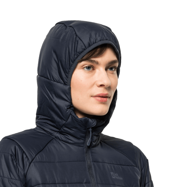 Originele Nachtblauwe Geïsoleerde Bergland Jas Jack Wolfskin Voor Dames