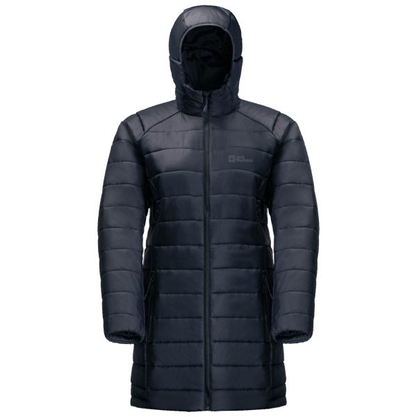 Originele Nachtblauwe Geïsoleerde Bergland Jas Jack Wolfskin Voor Dames