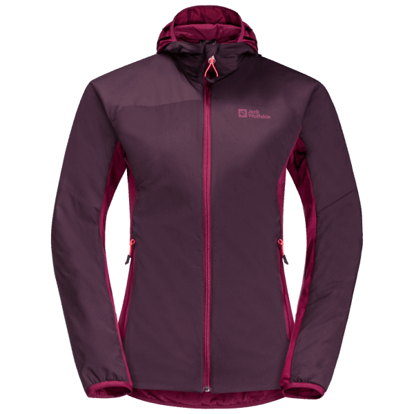 Dames Alpspitze Geïsoleerde Hoody Jack Wolfskin Grapevine Hot