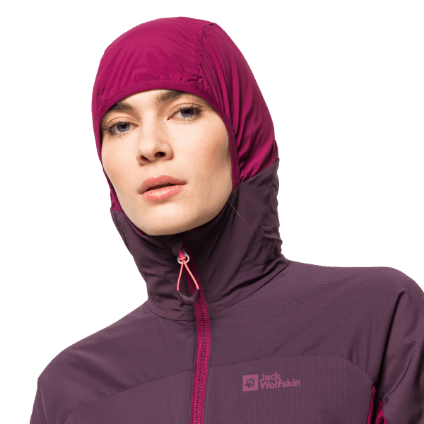 Dames Alpspitze Geïsoleerde Hoody Jack Wolfskin Grapevine Hot