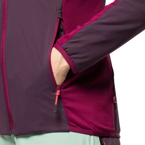 Dames Alpspitze Geïsoleerde Hoody Jack Wolfskin Grapevine Hot
