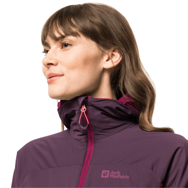 Dames Alpspitze Geïsoleerde Hoody Jack Wolfskin Grapevine Hot