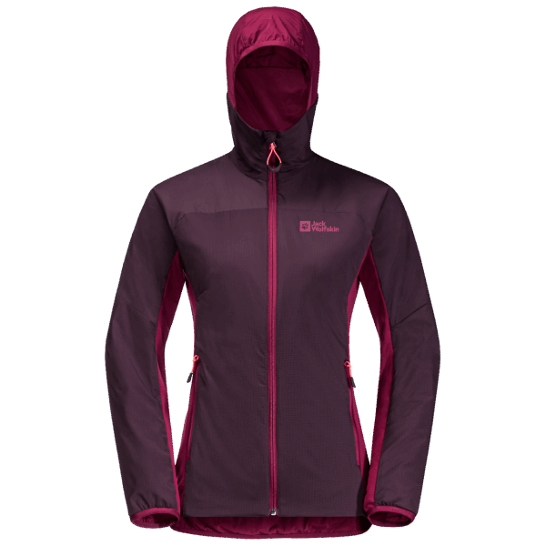 Dames Alpspitze Geïsoleerde Hoody Jack Wolfskin Grapevine Hot