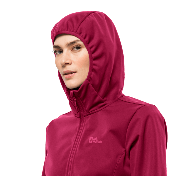 Collecties Windhain Hoody Voor Dames Cranberry Jack Wolfskin