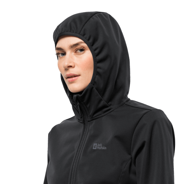 Jack Wolfskin Zwarte Dames Windhain Hoody Origins