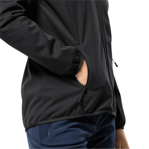 Jack Wolfskin Zwarte Dames Windhain Hoody Origins