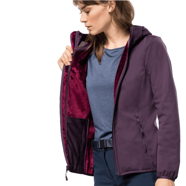 Jack Wolfskin Windhain Hoody Grapevine Voor Dames