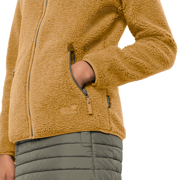 Hoge Wolkenjas Voor Dames Amber Gold Jack Wolfskin-collectie
