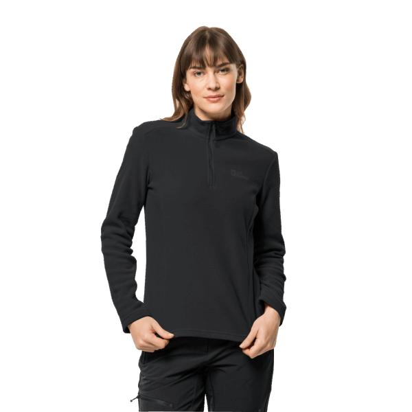 Jack Wolfskin Hot Black Taunus Halve Rits Voor Dames