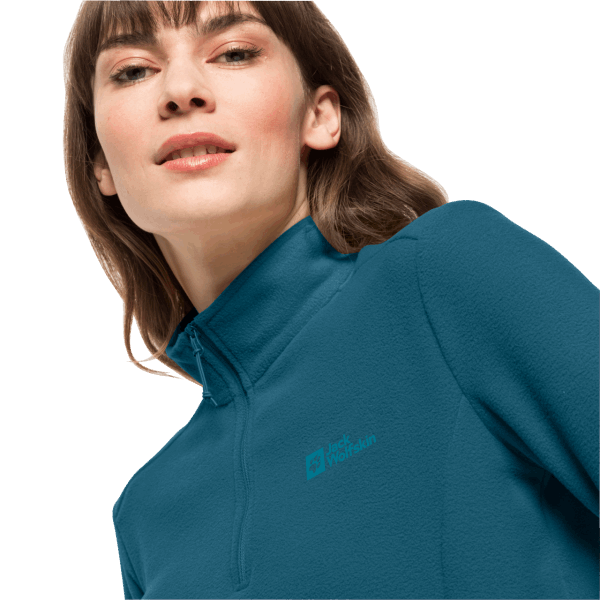 Jack Wolfskin Dames Taunus Halve Rits Blauw Koraal Best