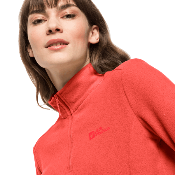 Jack Wolfskin Taunus Half-zip Dames Nieuw Hot Coral