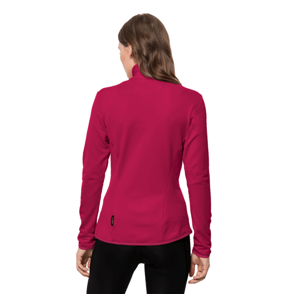 Cranberry Origin Peak Grid Fleece Jack Wolfskin Voor Dames