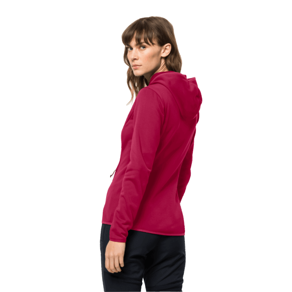 Beste Jack Wolfskin Baiselberg Hooded Cranberry Met Volledige Rits Voor Dames