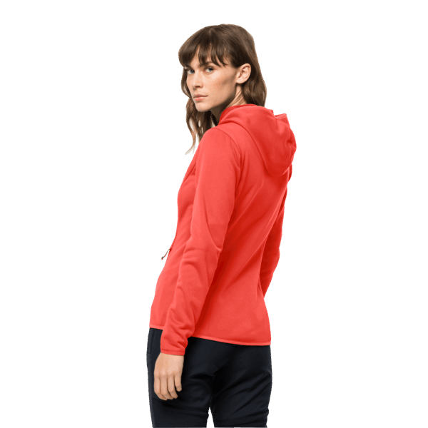 Baiselberg Jack Wolfskin Hot Coral-collectie Met Volledige Rits En Capuchon Voor Dames