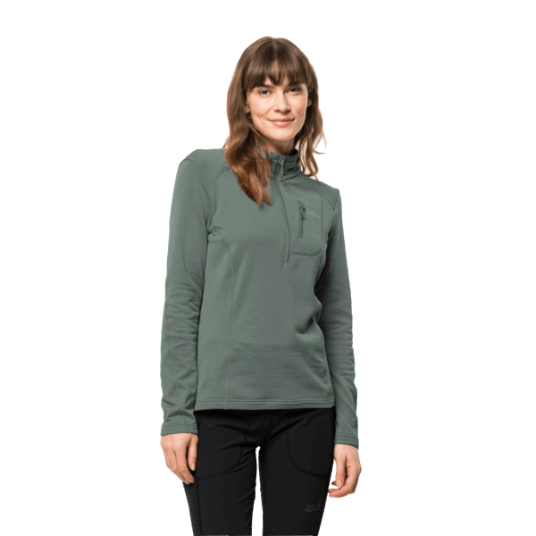 Kolbenberg Half-zip Hedge Green Jack Wolfskin Origin Voor Dames