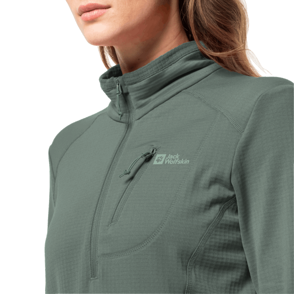 Kolbenberg Half-zip Hedge Green Jack Wolfskin Origin Voor Dames
