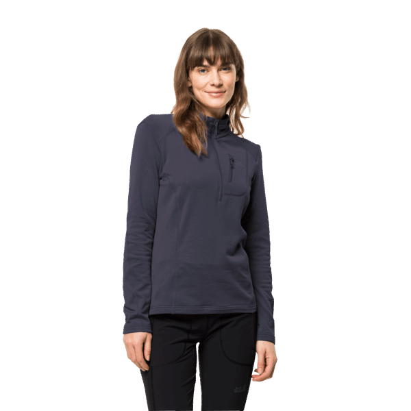 Kolbenberg Jack Wolfskin Grafiet Met Halve Rits Voor Dames