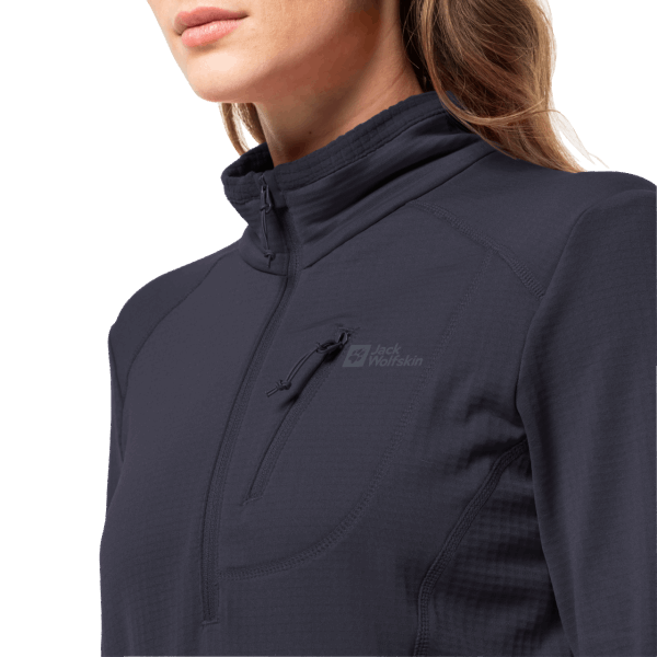 Kolbenberg Jack Wolfskin Grafiet Met Halve Rits Voor Dames