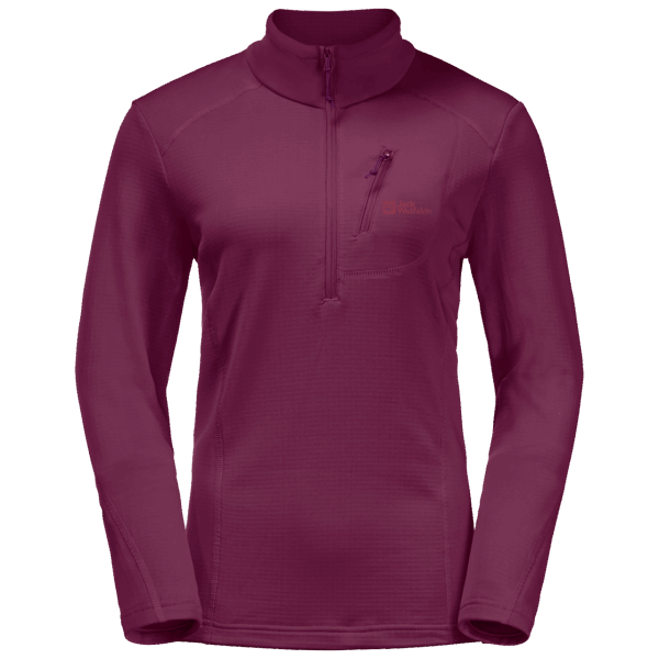 Kolbenberg-damesjack Met Halve Ritssluiting En Jack Wolfskin Van Het Merk Wild Berry