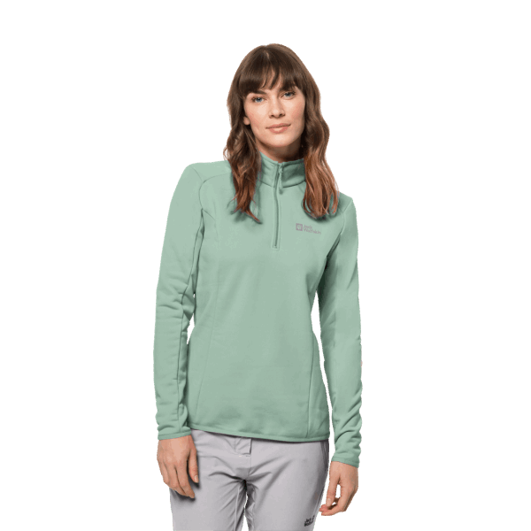 Jack Wolfskin Graniet Groen Dames Baiselberg Half-zip Heet