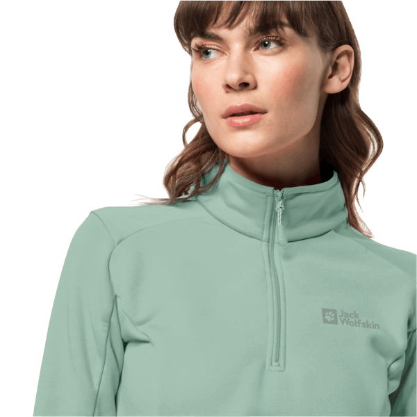 Jack Wolfskin Graniet Groen Dames Baiselberg Half-zip Heet