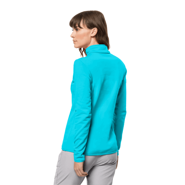 Jack Wolfskin Best Dames Baiselberg Halve Rits Blauw Curacao