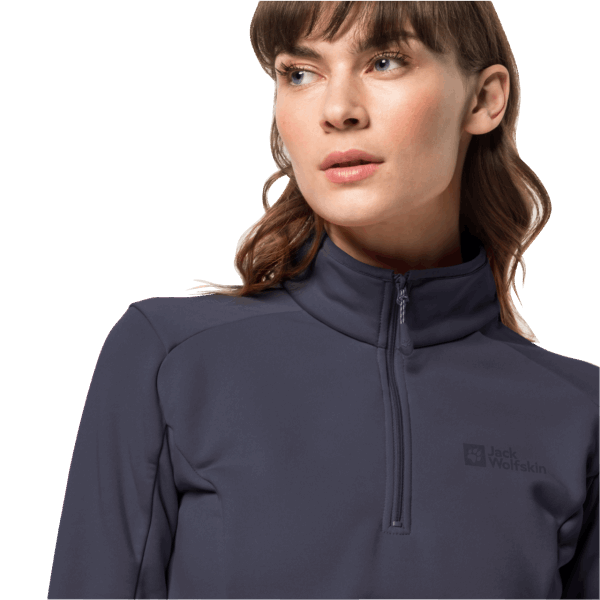 Jack Wolfskin New Graphite Dames Baiselberg Halve Rits