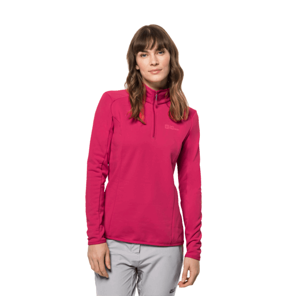 Jack Wolfskin Baiselberg Roze Dahlia Mode Met Halve Rits Voor Dames