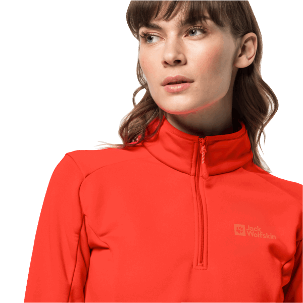 Jack Wolfskin Baiselberg Collectie Grenadine Met Halve Rits Voor Dames