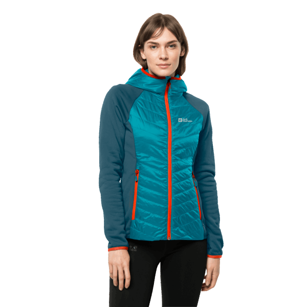 Zoetwaterblauwe Jack Wolfskin Collecties Routeburn Pro Hybride Voor Dames