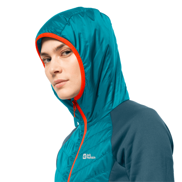 Zoetwaterblauwe Jack Wolfskin Collecties Routeburn Pro Hybride Voor Dames