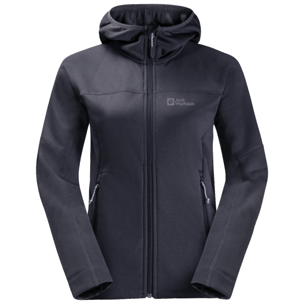 Grafiet Merk Dames Hirschberg Jack Wolfskin Met Volledige Rits En Capuchon