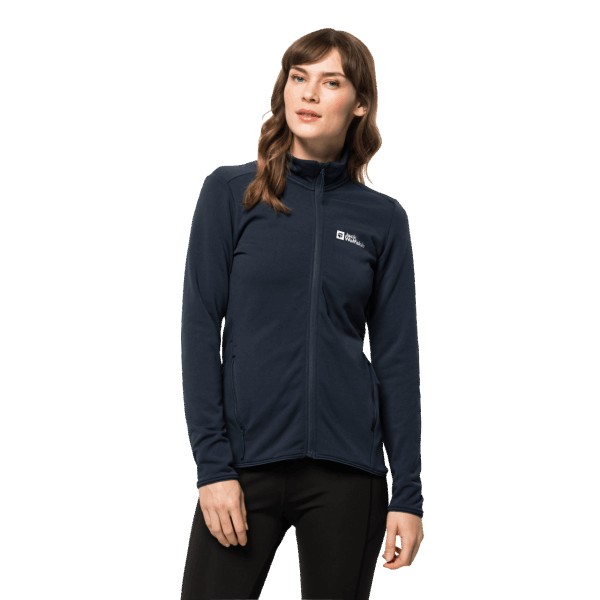 Nachtblauwe Pack & Go Jack Wolfskin-merken Met Volledige Ritssluiting Voor Dames