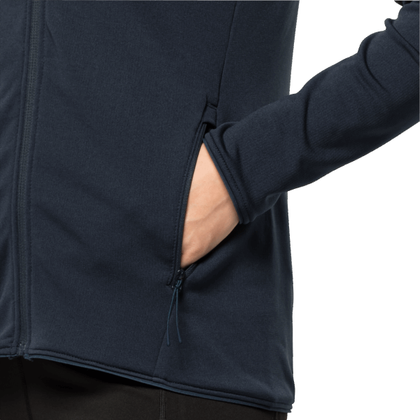 Nachtblauwe Pack & Go Jack Wolfskin-merken Met Volledige Ritssluiting Voor Dames