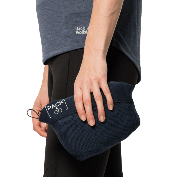 Nachtblauwe Pack & Go Jack Wolfskin-merken Met Volledige Ritssluiting Voor Dames