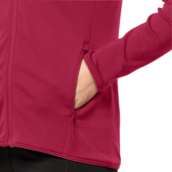 Cranberry Dames Pack & Go Originele Jack Wolfskin Met Volledige Ritssluiting