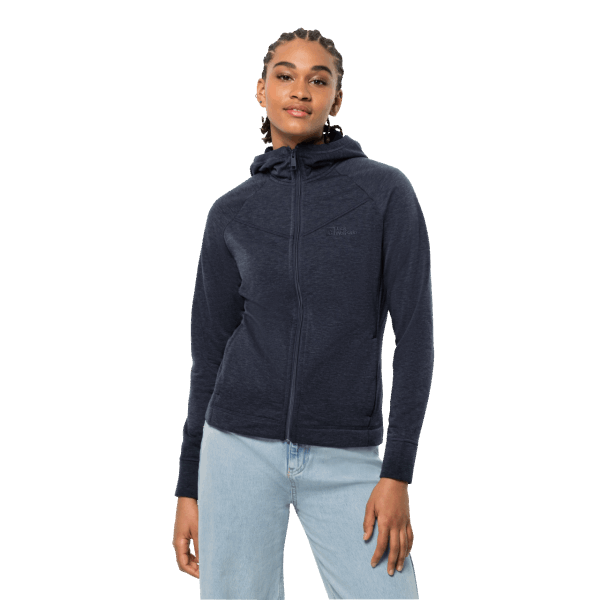 Hot Dames Waldsee Jack Met Capuchon Jack Wolfskin Nachtblauw