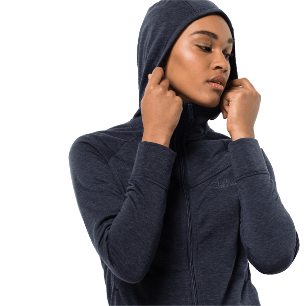 Hot Dames Waldsee Jack Met Capuchon Jack Wolfskin Nachtblauw