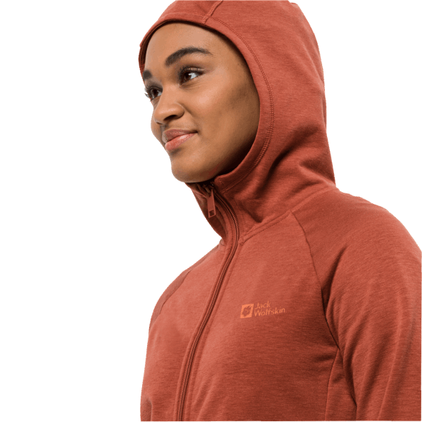 Fashion Jack Wolfskin Dames Waldsee Jack Met Capuchon Herfst Rood