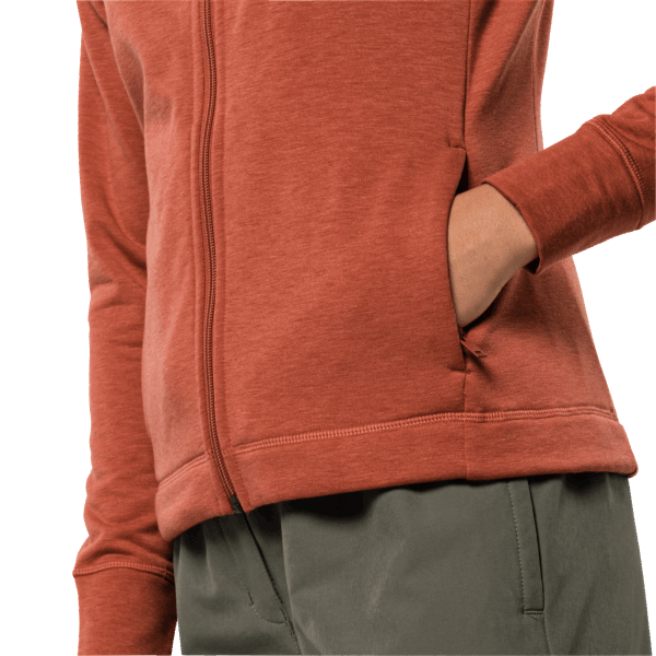 Fashion Jack Wolfskin Dames Waldsee Jack Met Capuchon Herfst Rood