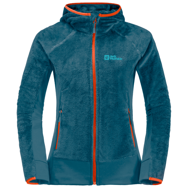 Rotwand Jack Met Volledige Ritssluiting Voor Dames Wolfskin Origins Blue Coral