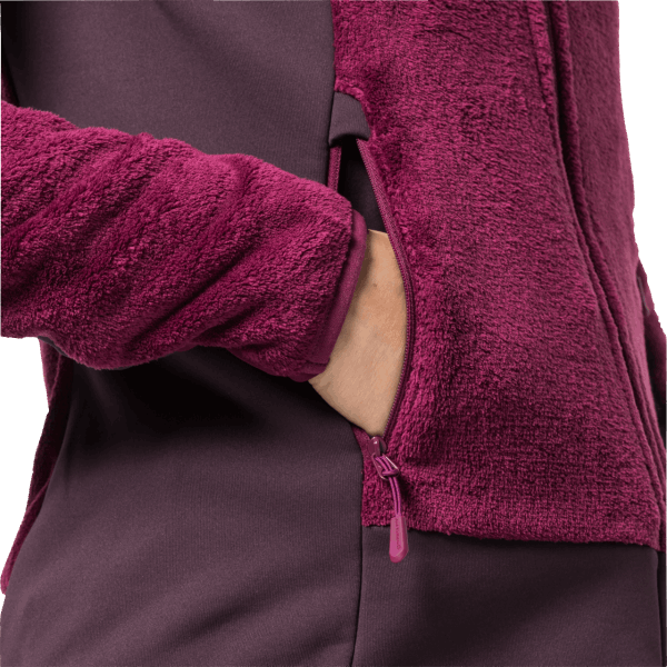 Originele Jack Wolfskin Wild Berry Met Volledige Rits En Capuchon Voor Dames
