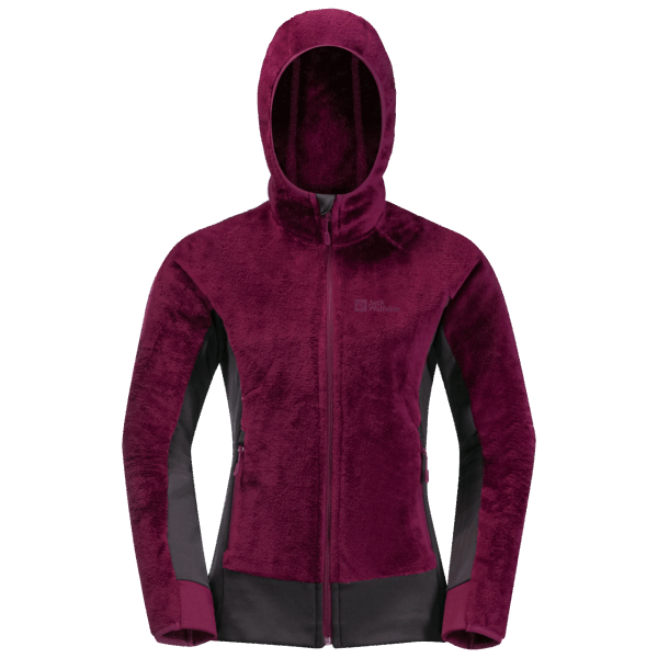 Originele Jack Wolfskin Wild Berry Met Volledige Rits En Capuchon Voor Dames