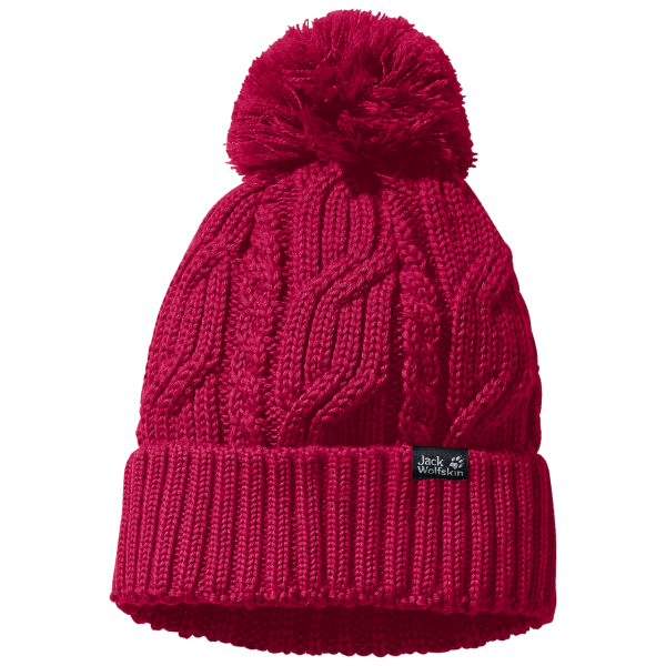 Jack Wolfskin Stormlock Pompon Beanie Cranberry Collecties
