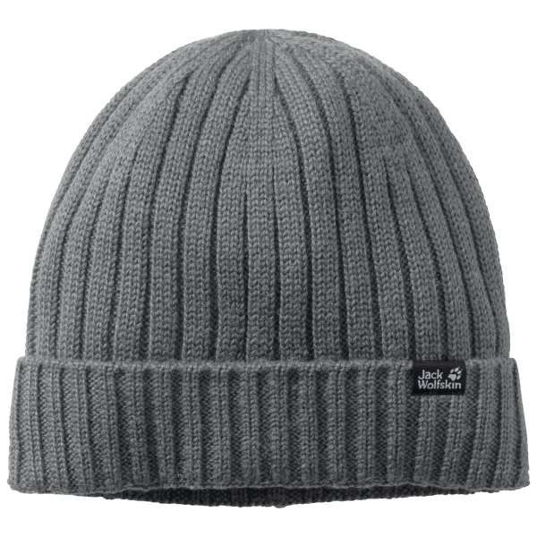 Grijze Gemêleerde Jack Wolfskin Stormlock Rip Gebreide Muts Merk